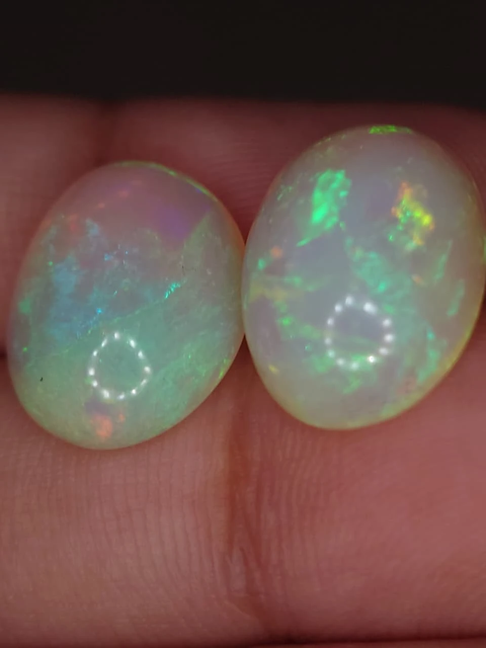 12.2ct Natural White Opal Pair from Ethiopia — view 4